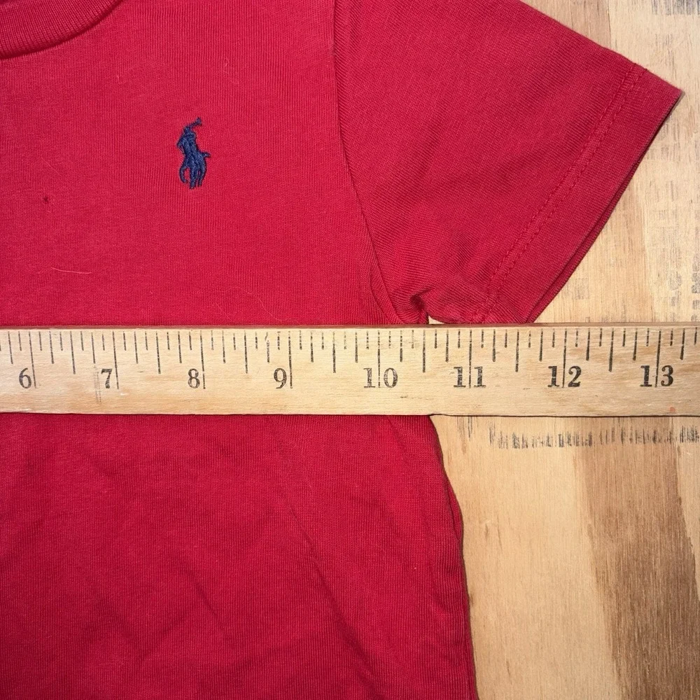 Polo Ralph Lauren Baby Toddler T Shirt Red‎ 18 Months Embroidered Pony Flaw